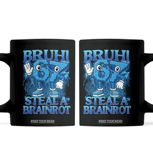 Bruh 6 7 Steal a Brainrot Coffee Mug 6-7 Funny Brainrot Meme Six Seven Bootleg TS10 Black Print Your Wear