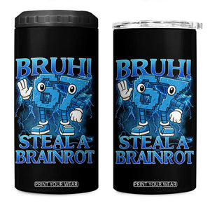 Bruh 6 7 Steal a Brainrot 4 in 1 Can Cooler Tumbler 6-7 Funny Brainrot Meme Six Seven Bootleg TS10 One Size: 16 oz Black Print Your Wear