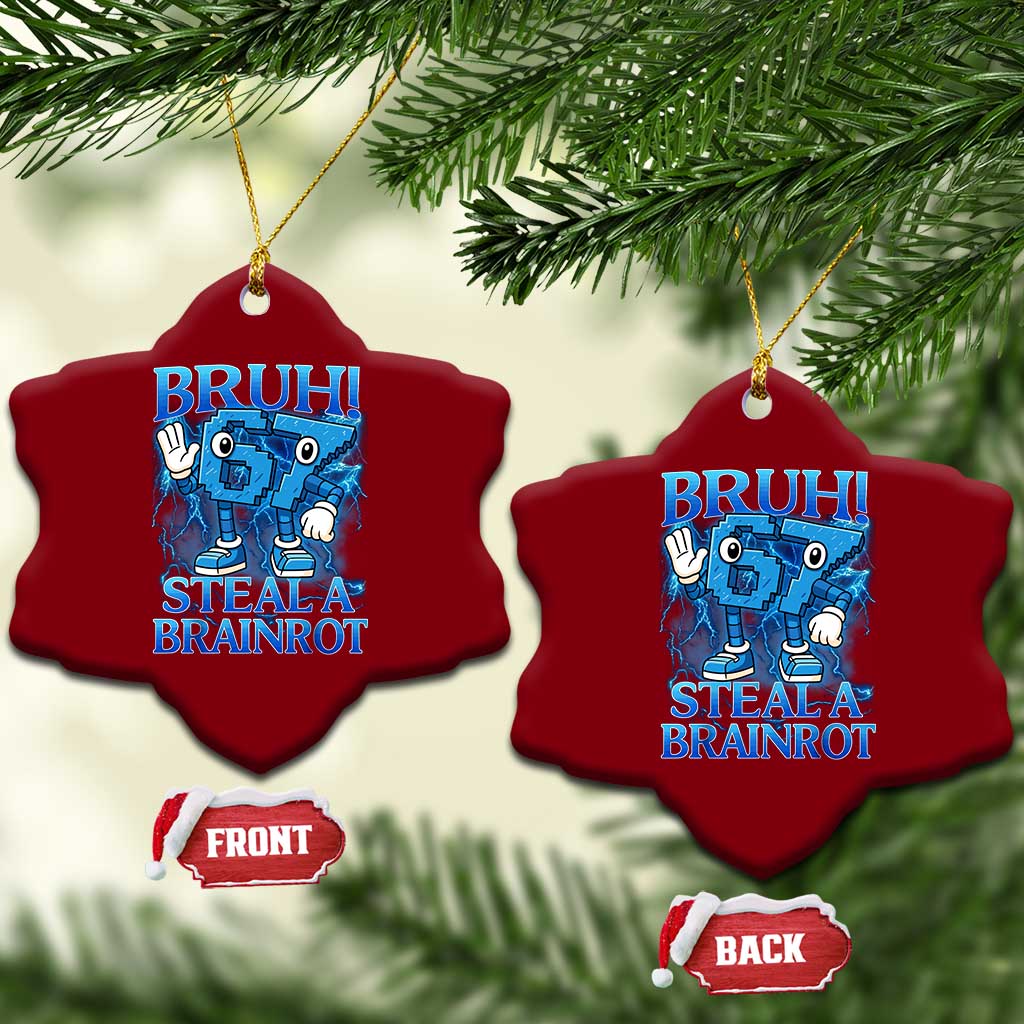 Bruh 6 7 Steal a Brainrot Ceramic Ornament 6-7 Funny Brainrot Meme Six Seven Bootleg TS10 Print Your Wear