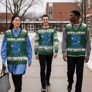 Bruh 6 7 Steal a Brainrot V-Neck Knit Sweater Vest 6-7 Funny Brainrot Meme Six Seven Bootleg TS10 Forest Green Beige Print Your Wear