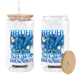 Bruh 6 7 Steal a Brainrot Glass Can 6-7 Funny Brainrot Meme Six Seven Bootleg TS10 Print Your Wear