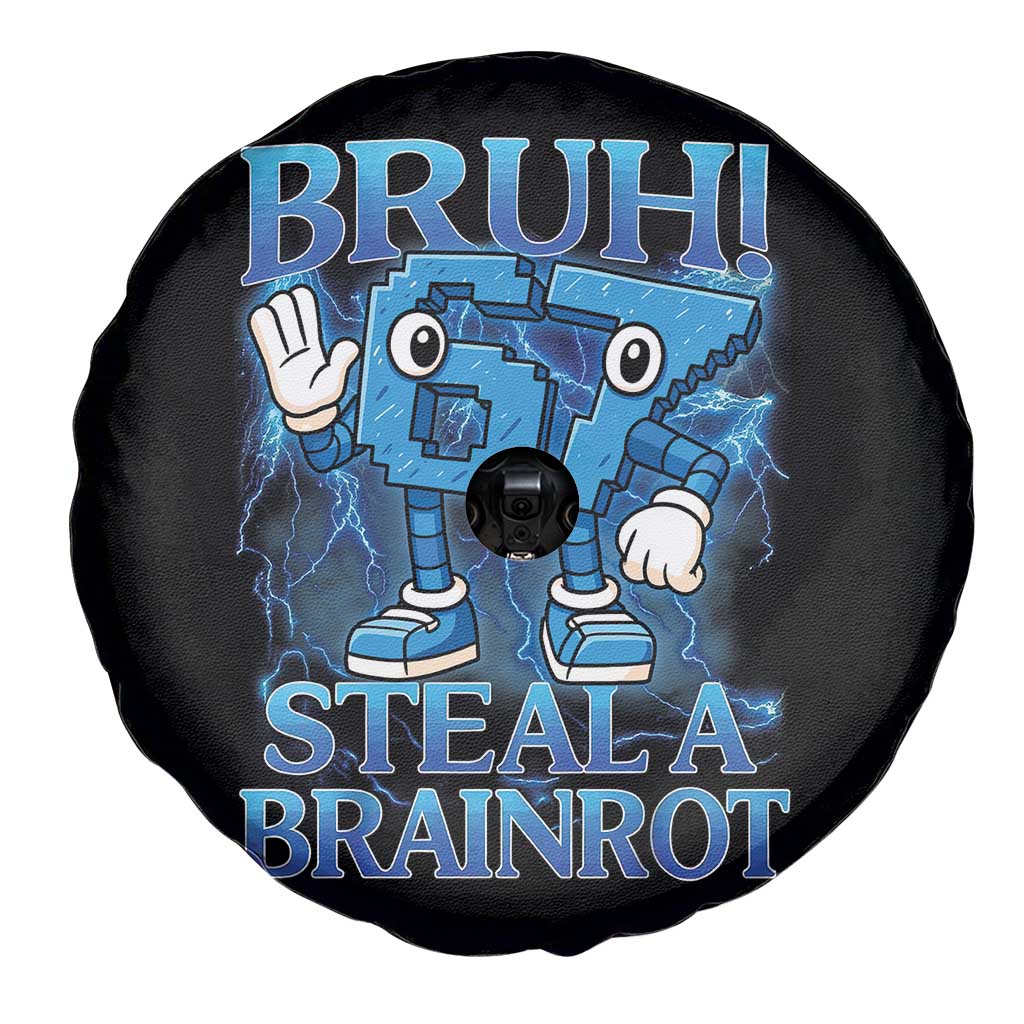 Bruh 6 7 Steal a Brainrot Spare Tire Cover 6-7 Funny Brainrot Meme Six Seven Bootleg TS10 Print Your Wear