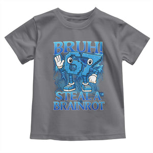 Bruh 6 7 Steal a Brainrot Toddler T Shirt 6-7 Funny Brainrot Meme Six Seven Bootleg TS10 Charcoal Print Your Wear