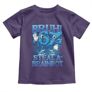 Bruh 6 7 Steal a Brainrot Toddler T Shirt 6-7 Funny Brainrot Meme Six Seven Bootleg TS10 Purple Print Your Wear