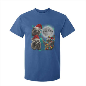 3 Raccoons Howling At Moon Christmas T Shirt For Kid Funny Weird Cursed Meme TS10 Royal Blue Print Your Wear
