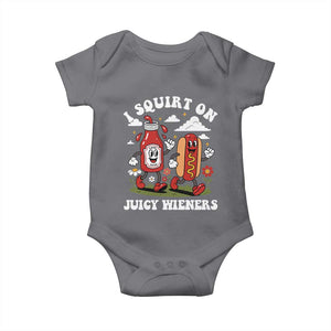 I Squirt On Juicy Wieners Baby Onesie Inappropriate Raunchy Humor TS10 Charcoal Print Your Wear