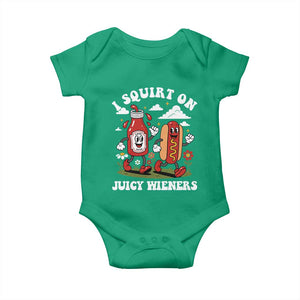 I Squirt On Juicy Wieners Baby Onesie Inappropriate Raunchy Humor TS10 Irish Green Print Your Wear