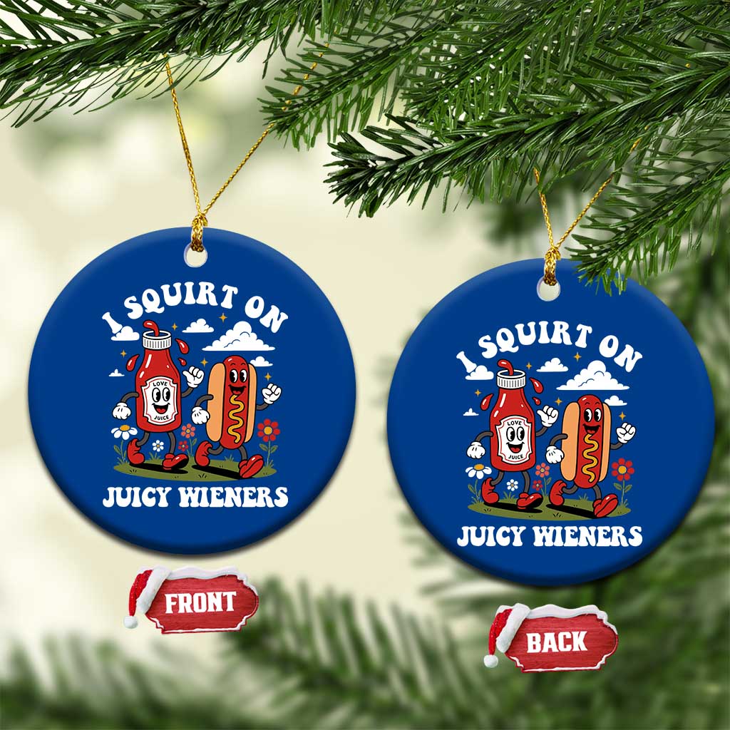 I Squirt On Juicy Wieners Ceramic Ornament Inappropriate Raunchy Humor TS10 1pc Blue Print Your Wear