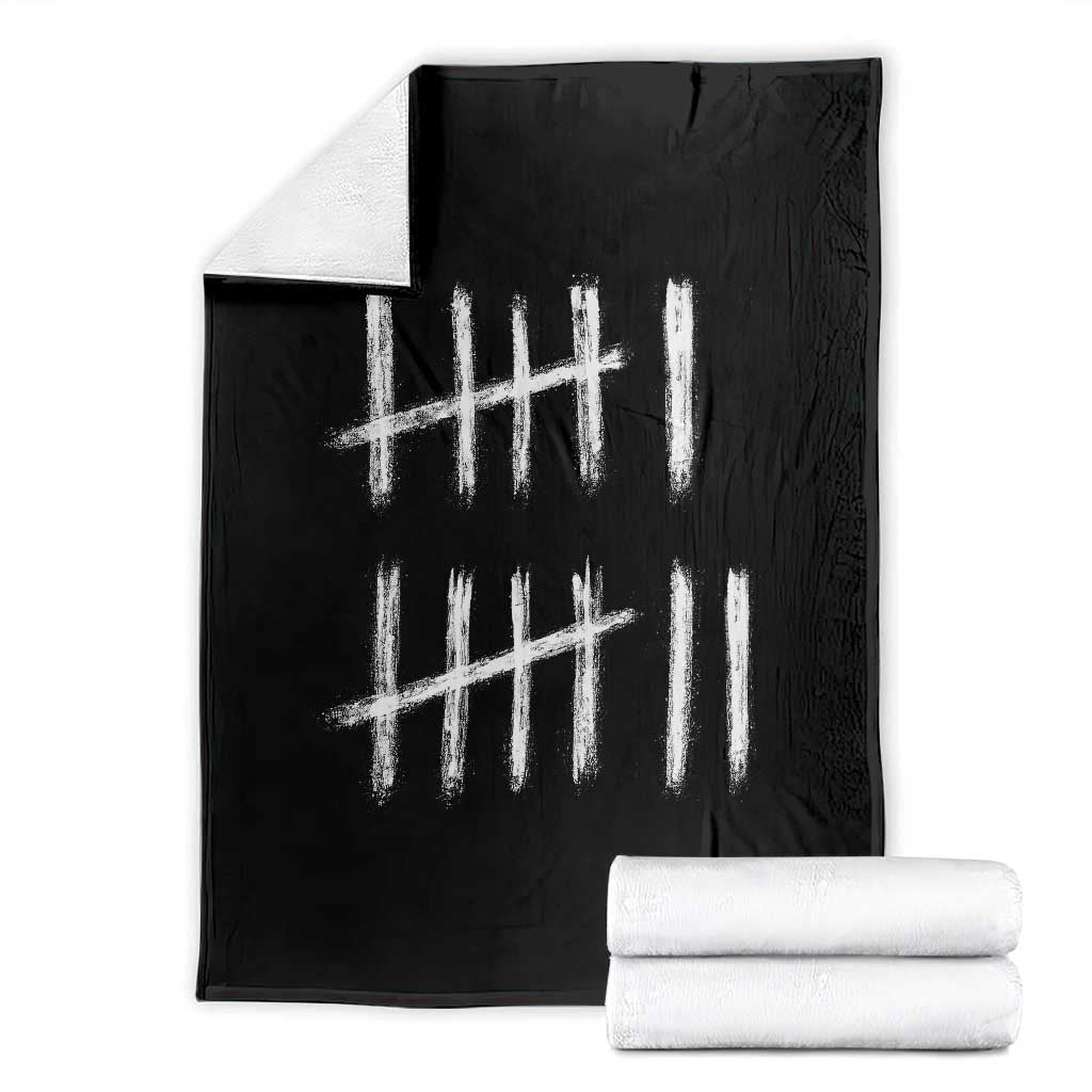 Funny Six Seven 67 Meme Throw Blanket Tally Marks 6 7 Numbers Gen Alpha Slang TS10 Black Print Your Wear