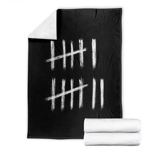 Funny Six Seven 67 Meme Throw Blanket Tally Marks 6 7 Numbers Gen Alpha Slang TS10 Black Print Your Wear