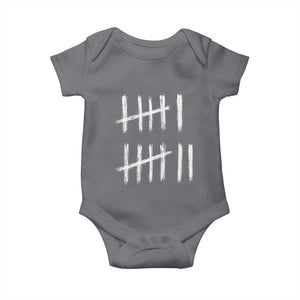 Funny Six Seven 67 Meme Baby Onesie Tally Marks 6 7 Numbers Gen Alpha Slang TS10 Charcoal Print Your Wear