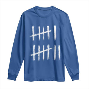 Funny Six Seven 67 Meme Long Sleeve Shirt Tally Marks 6 7 Numbers Gen Alpha Slang TS10 Royal Blue Print Your Wear