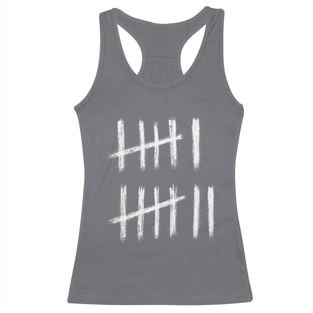 Funny Six Seven 67 Meme Racerback Tank Top Tally Marks 6 7 Numbers Gen Alpha Slang TS10 Charcoal Print Your Wear
