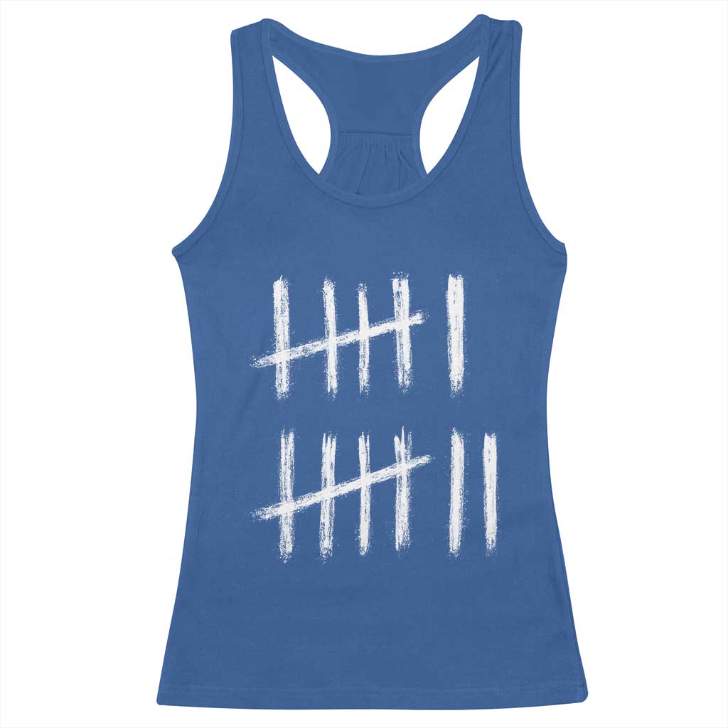 Funny Six Seven 67 Meme Racerback Tank Top Tally Marks 6 7 Numbers Gen Alpha Slang TS10 Royal Blue Print Your Wear