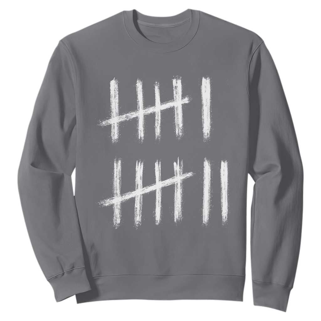 Funny Six Seven 67 Meme Sweatshirt Tally Marks 6 7 Numbers Gen Alpha Slang TS10 Charcoal Print Your Wear