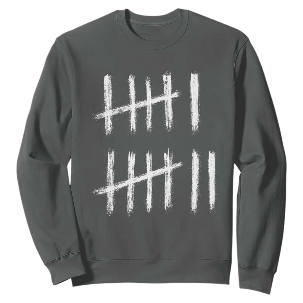 Funny Six Seven 67 Meme Sweatshirt Tally Marks 6 7 Numbers Gen Alpha Slang TS10 Dark Heather Print Your Wear