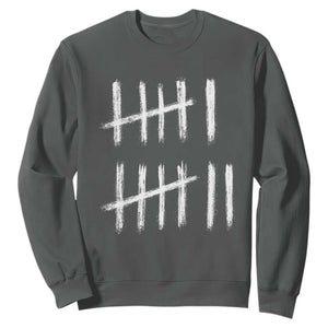 Funny Six Seven 67 Meme Sweatshirt Tally Marks 6 7 Numbers Gen Alpha Slang TS10 Dark Heather Print Your Wear
