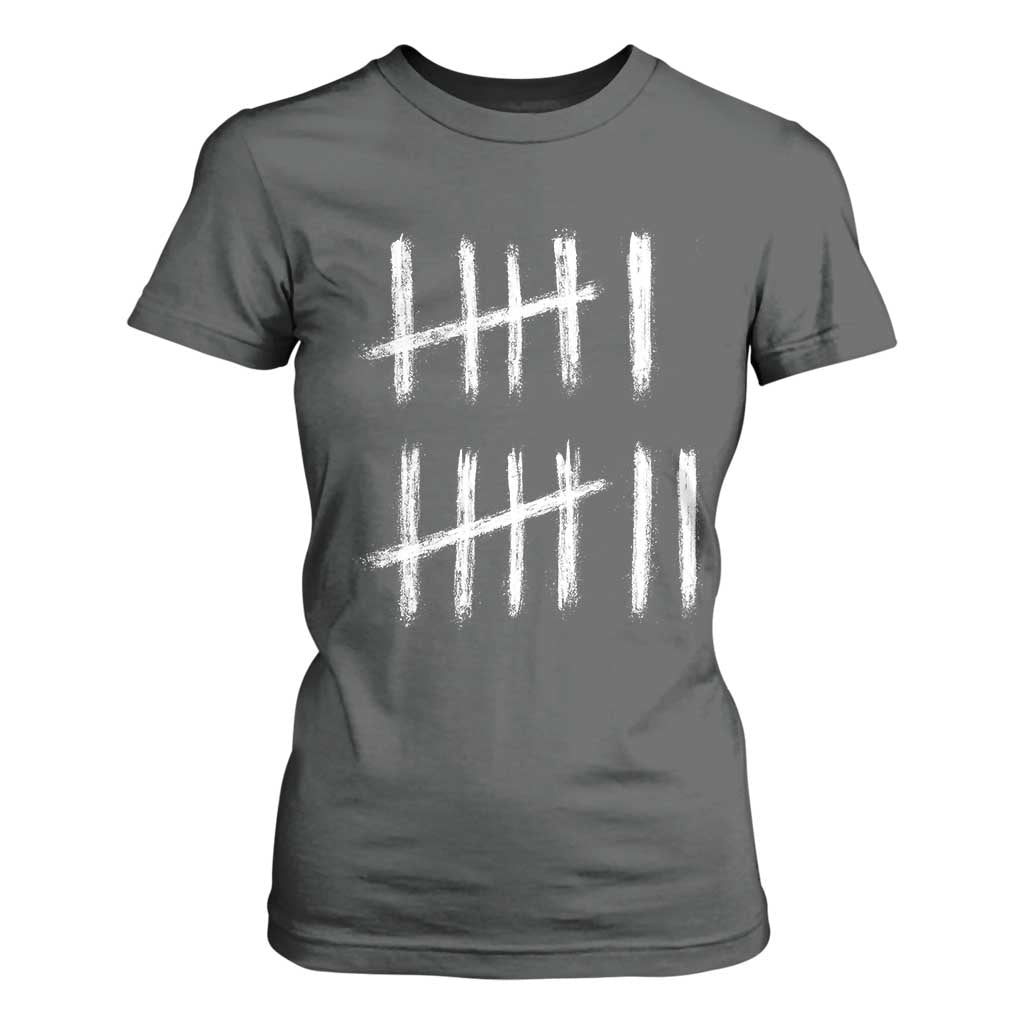 Funny Six Seven 67 Meme T Shirt For Women Tally Marks 6 7 Numbers Gen Alpha Slang TS10 Dark Heather Print Your Wear