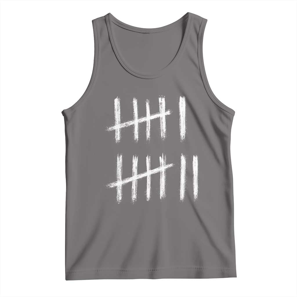 Funny Six Seven 67 Meme Tank Top Tally Marks 6 7 Numbers Gen Alpha Slang TS10 Deep Heather Print Your Wear