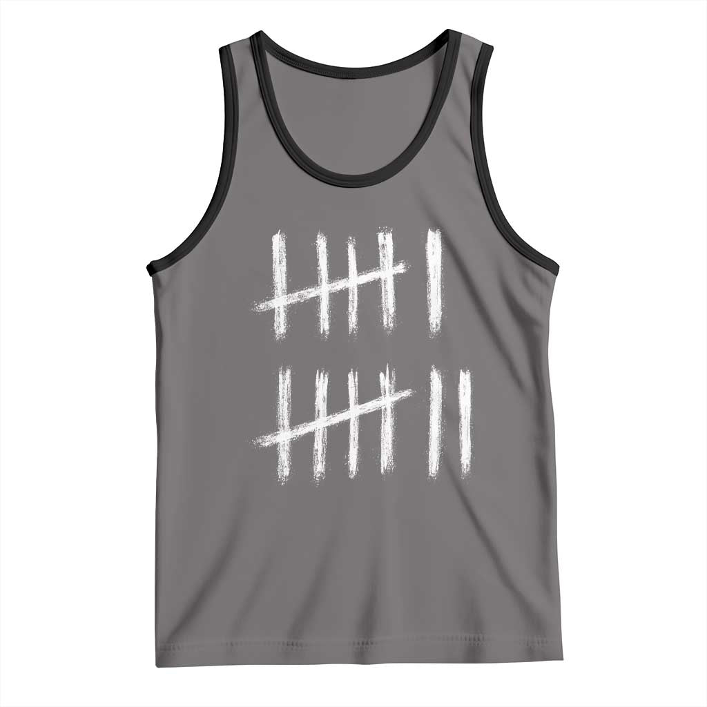 Funny Six Seven 67 Meme Tank Top Tally Marks 6 7 Numbers Gen Alpha Slang TS10 Deep Heather Black Print Your Wear