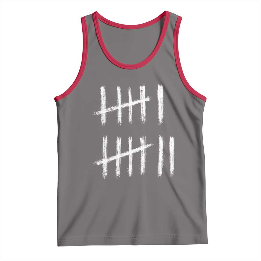 Funny Six Seven 67 Meme Tank Top Tally Marks 6 7 Numbers Gen Alpha Slang TS10 Deep Heather Red Print Your Wear