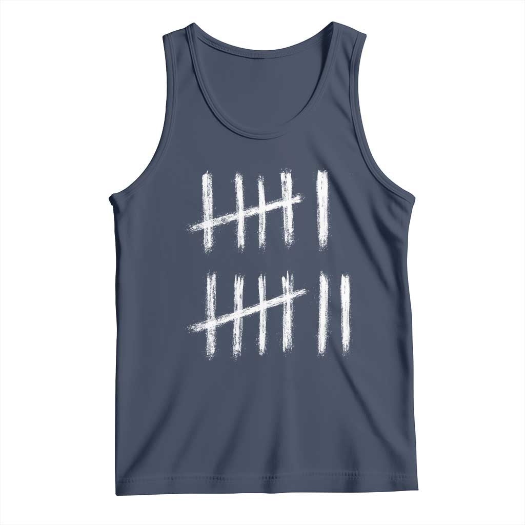 Funny Six Seven 67 Meme Tank Top Tally Marks 6 7 Numbers Gen Alpha Slang TS10 Navy Print Your Wear