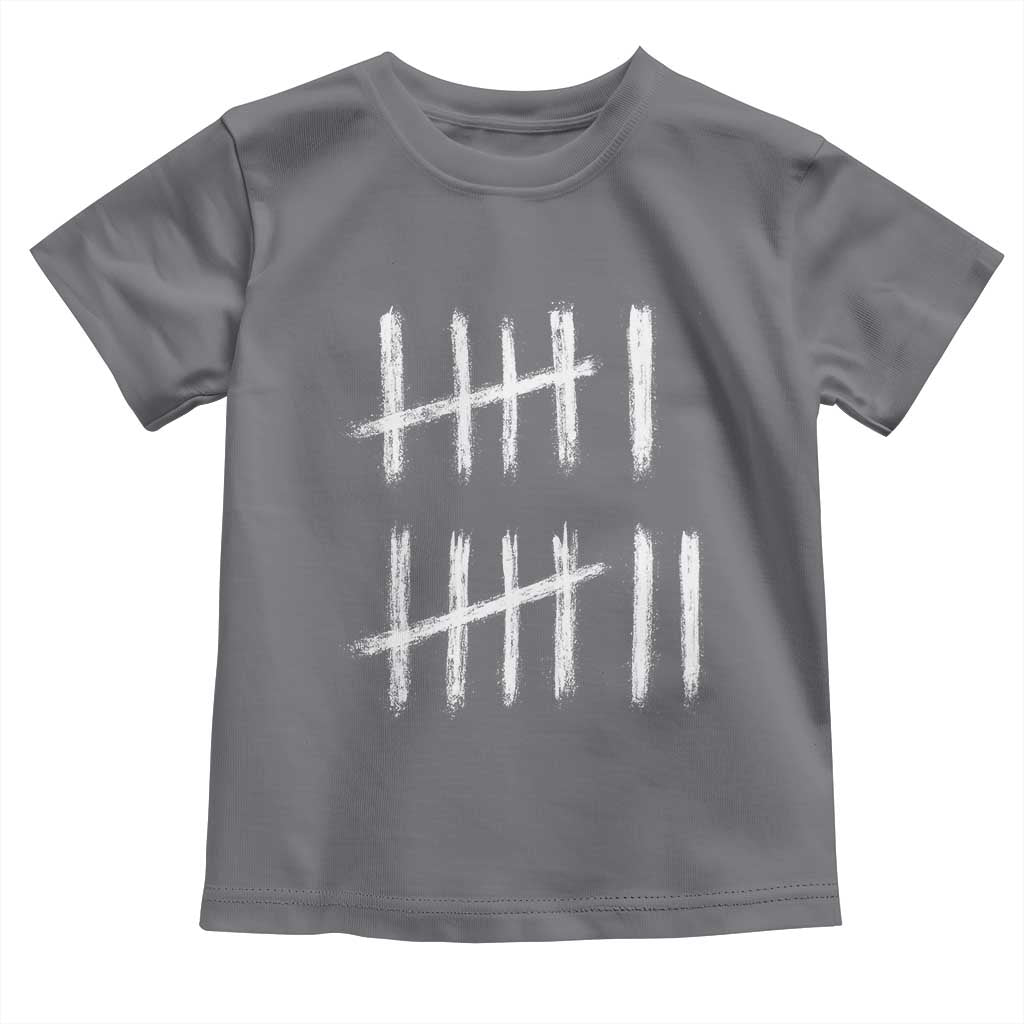 Funny Six Seven 67 Meme Toddler T Shirt Tally Marks 6 7 Numbers Gen Alpha Slang TS10 Charcoal Print Your Wear