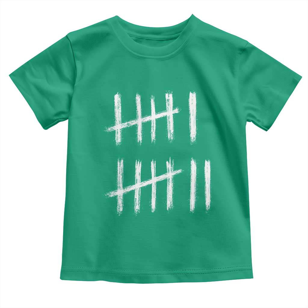 Funny Six Seven 67 Meme Toddler T Shirt Tally Marks 6 7 Numbers Gen Alpha Slang TS10 Irish Green Print Your Wear