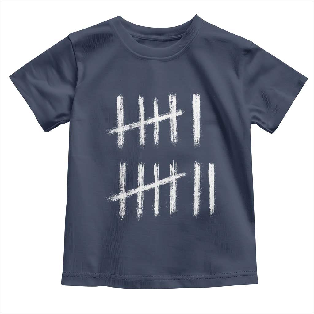Funny Six Seven 67 Meme Toddler T Shirt Tally Marks 6 7 Numbers Gen Alpha Slang TS10 Navy Print Your Wear