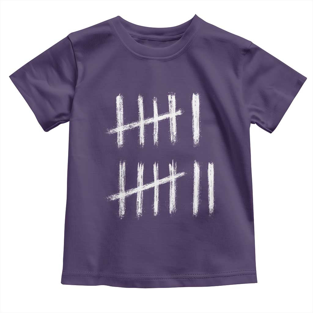Funny Six Seven 67 Meme Toddler T Shirt Tally Marks 6 7 Numbers Gen Alpha Slang TS10 Purple Print Your Wear