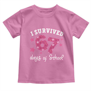 I Survived 67 Days Of School Toddler T Shirt Funny Six Seven Teachers Students Meme Pink TS10 Azalea Print Your Wear