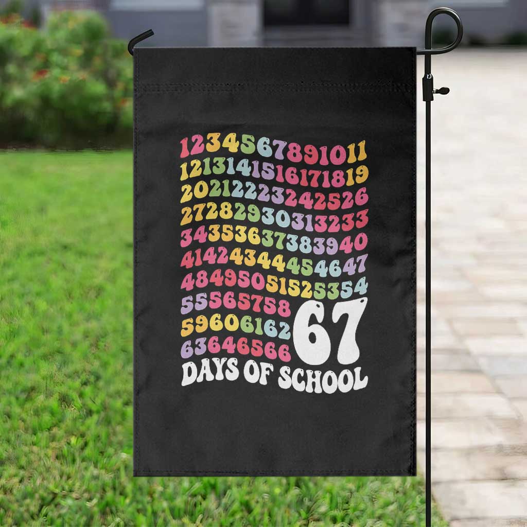 67 Days of School Garden Flag Funny Six Seven Meme Teacher Student Gen Alpha Slang TS10 Print Your Wear