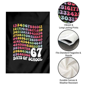 67 Days of School Garden Flag Funny Six Seven Meme Teacher Student Gen Alpha Slang TS10 Print Your Wear