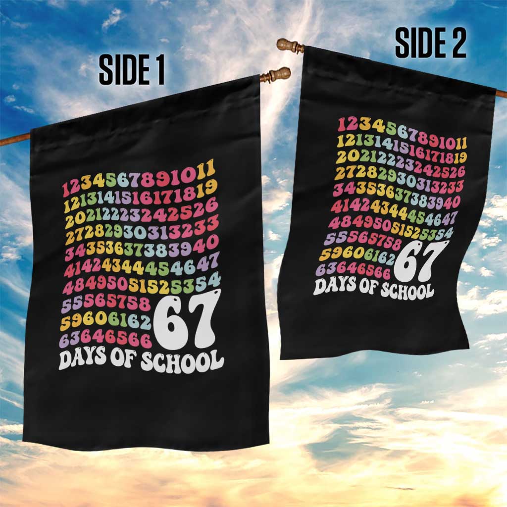 67 Days of School Garden Flag Funny Six Seven Meme Teacher Student Gen Alpha Slang TS10 Print Your Wear