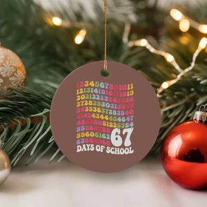 67 Days of School Ceramic Ornament Funny Six Seven Meme Teacher Student Gen Alpha Slang TS10 1pc Mocha Print Your Wear