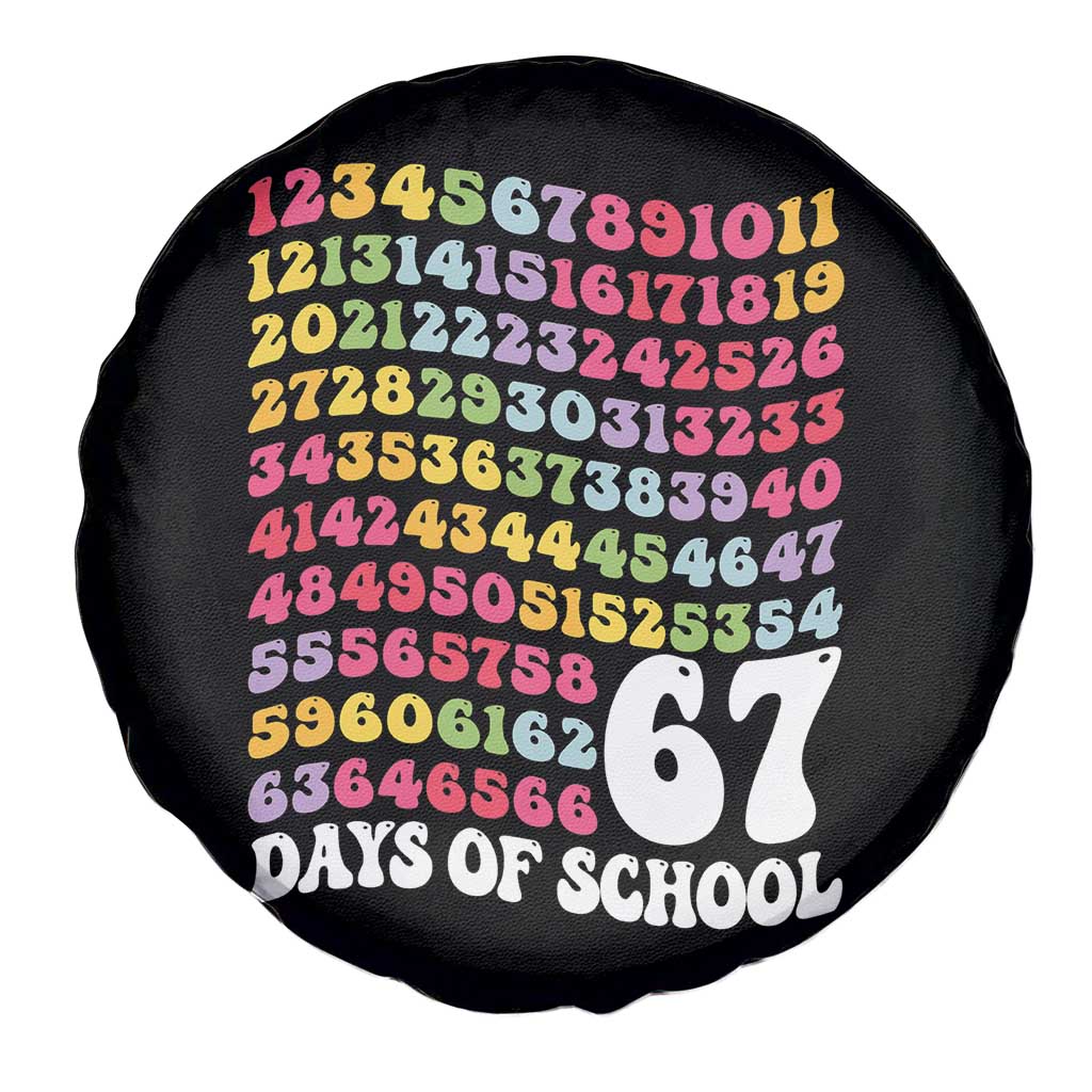 67 Days of School Spare Tire Cover Funny Six Seven Meme Teacher Student Gen Alpha Slang TS10 Print Your Wear