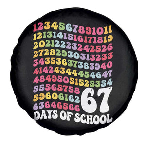 67 Days of School Spare Tire Cover Funny Six Seven Meme Teacher Student Gen Alpha Slang TS10 Print Your Wear