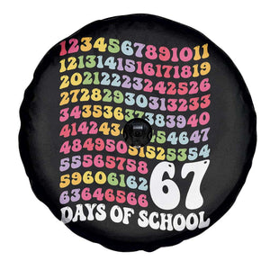 67 Days of School Spare Tire Cover Funny Six Seven Meme Teacher Student Gen Alpha Slang TS10 Print Your Wear