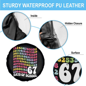67 Days of School Spare Tire Cover Funny Six Seven Meme Teacher Student Gen Alpha Slang TS10 Print Your Wear