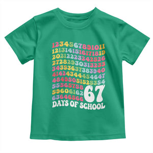 67 Days of School Toddler T Shirt Funny Six Seven Meme Teacher Student Gen Alpha Slang TS10 Irish Green Print Your Wear