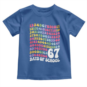 67 Days of School Toddler T Shirt Funny Six Seven Meme Teacher Student Gen Alpha Slang TS10 Royal Blue Print Your Wear