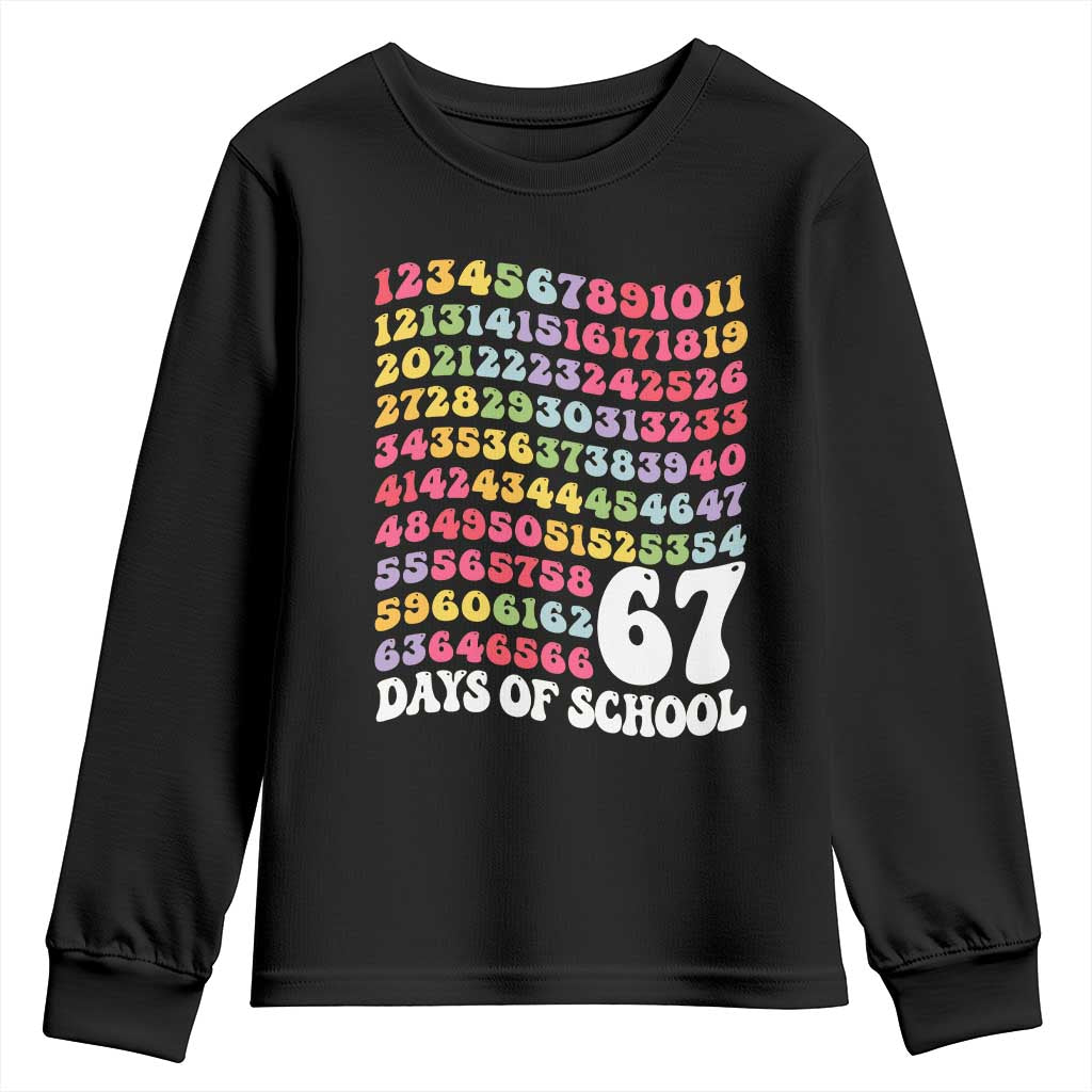 67 Days of School Youth Sweatshirt Funny Six Seven Meme Teacher Student Gen Alpha Slang TS10 Black Print Your Wear