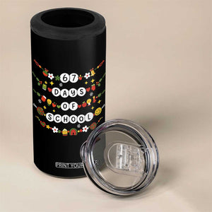 Christmas 67 Days of School 4 in 1 Can Cooler Tumbler Bracelets 6 7 Teacher Student Funny Six Seven Meme Slang TS10 Print Your Wear