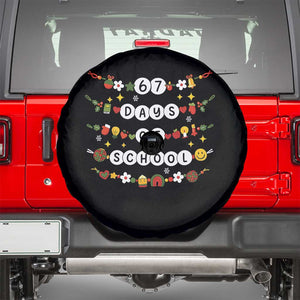 Christmas 67 Days of School Spare Tire Cover Bracelets 6 7 Teacher Student Funny Six Seven Meme Slang TS10 Black Print Your Wear