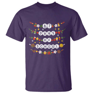 Christmas 67 Days of School T Shirt Bracelets 6 7 Teacher Student Funny Six Seven Meme Slang TS10 Purple Print Your Wear