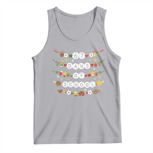 Christmas 67 Days of School Tank Top Bracelets 6 7 Teacher Student Funny Six Seven Meme Slang TS10 Athletic Heather Print Your Wear