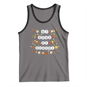 Christmas 67 Days of School Tank Top Bracelets 6 7 Teacher Student Funny Six Seven Meme Slang TS10 Deep Heather Black Print Your Wear