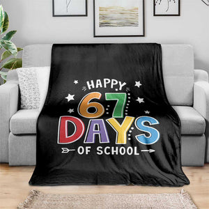 67 Days of School Throw Blanket Funny Meme Teacher Student 67th Day TS10 Print Your Wear
