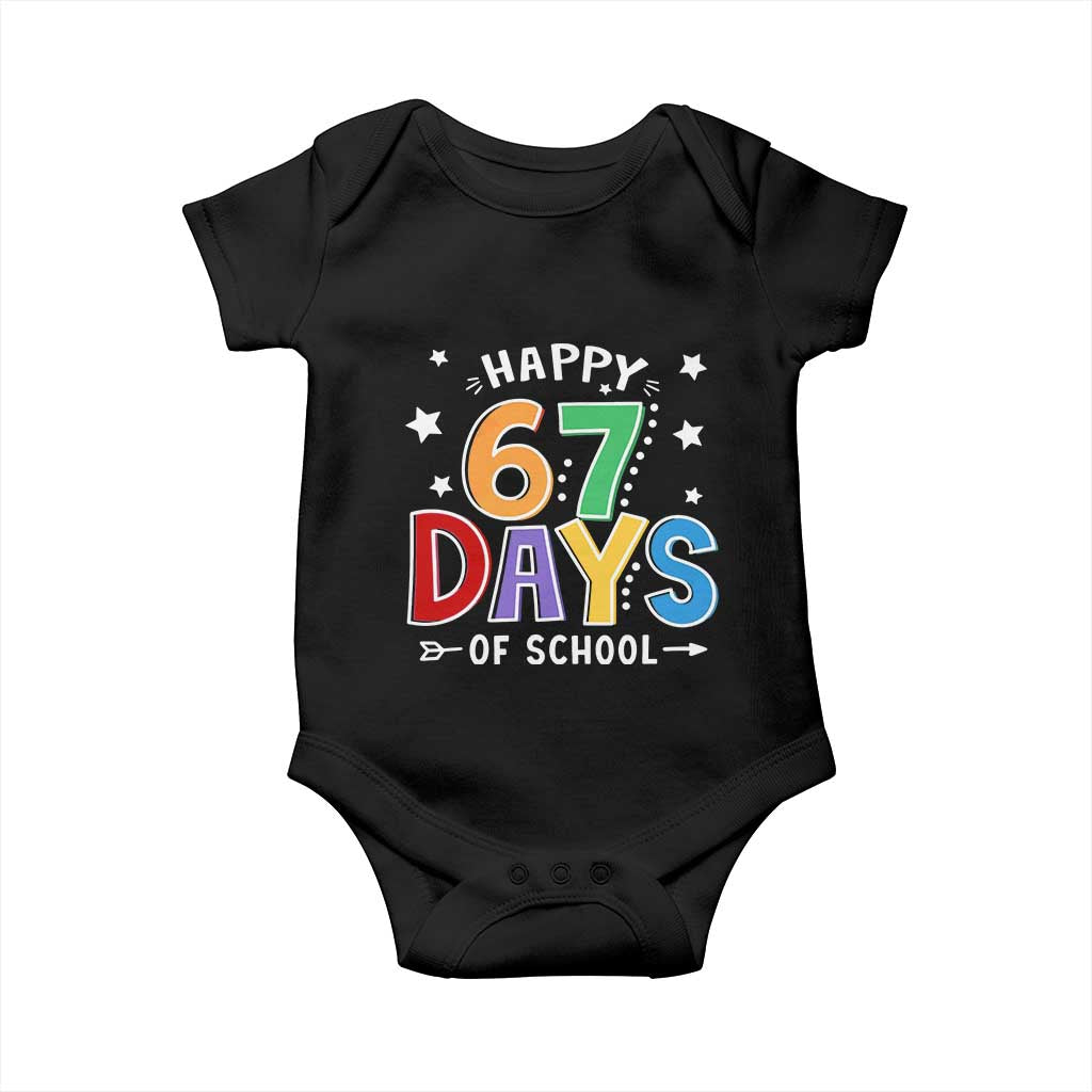 67 Days of School Baby Onesie Funny Meme Teacher Student 67th Day TS10 Black Print Your Wear