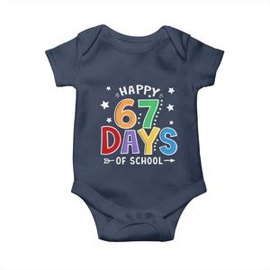 67 Days of School Baby Onesie Funny Meme Teacher Student 67th Day TS10 Navy Print Your Wear